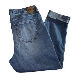 HOLLISTER Ultra High Rise Vintage Stretch Blue Denim Mom Jeans Women's Size 16R